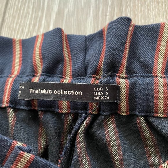 Zara | High Waisted Pinstripe Paper Bag Pants - Size S - Picture 7 of 12